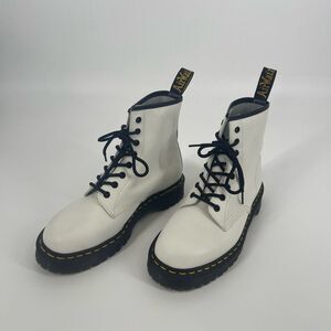 Dr. Martens White Leather Women's Boots